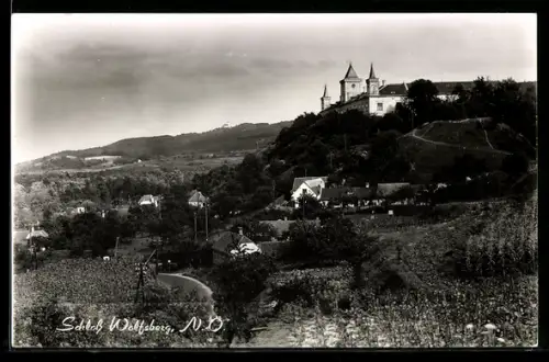 AK Krems an der Donau, Schloss Wolfsberg mit Ortsansicht