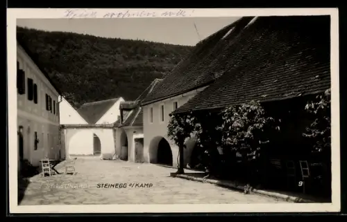 AK Altenburg /N.-Oe., Steinegg am Kamp, Innenhof mit Arkaden