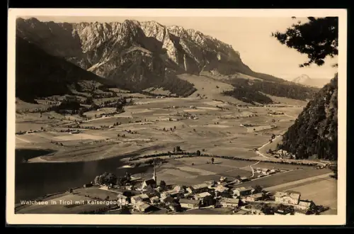 AK Walchsee in Tirol, Ortsansicht & Kaisergebirge