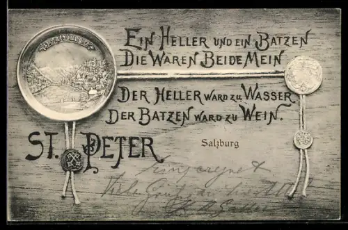 AK Salzburg, St. Peter, Stiftskellerei, Ortsansicht
