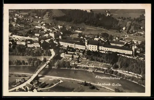 AK Lambach /O.Ö., Fliegeraufnahme