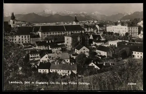 AK Lambach /Ob. Do., Panorama gegen Toten Gebirge