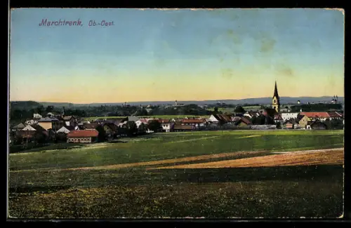 AK Marchtrenk /Ob. Öst., Panorama mit Kirche
