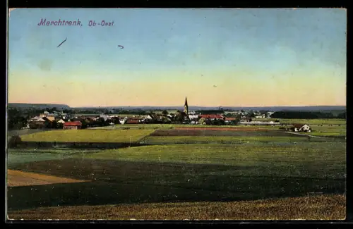 AK Marchtrenk /Ob. Öst., Panorama mit Kirche