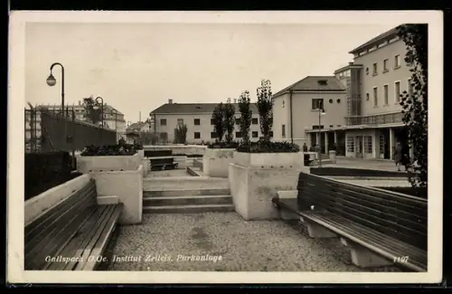 AK Gallspach /O.Ö., Institut Zeileis, Parkanlage