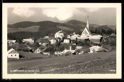AK St. Georgen am Walde, Panorama mit Kirche