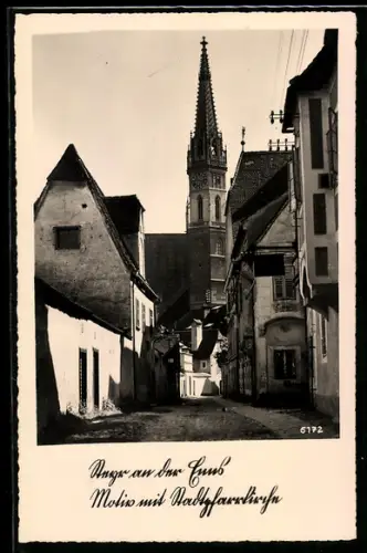 AK Steyr an der Enns, Motiv mit Stadtpfarrkirche