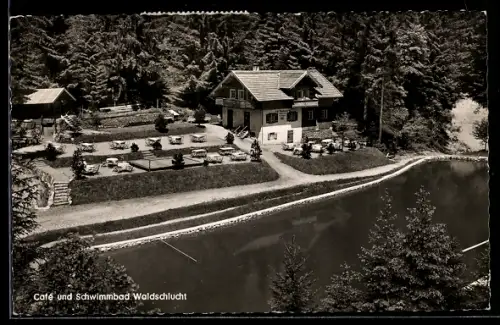 AK Bad Kohlgrub, Café und Schwimmbad Waldschlucht