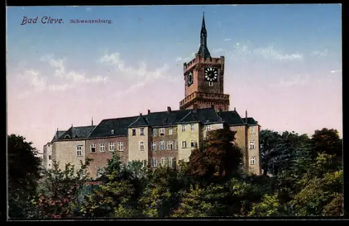 AK Kleve, Ansicht der Schwanenburg