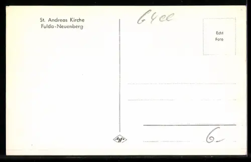 AK Fulda-Neuenberg, St. Andreas-Kirche, Innenansicht