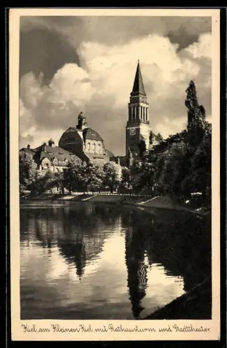 AK Kiel, Am Kleinen Kiel, Rathausturm, Stadttheater