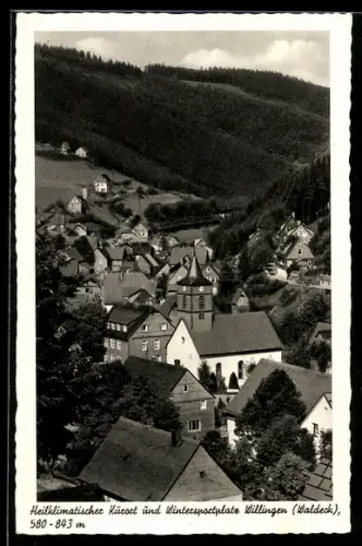 AK Willingen /Waldeck, Ortsansicht mit Umgebung