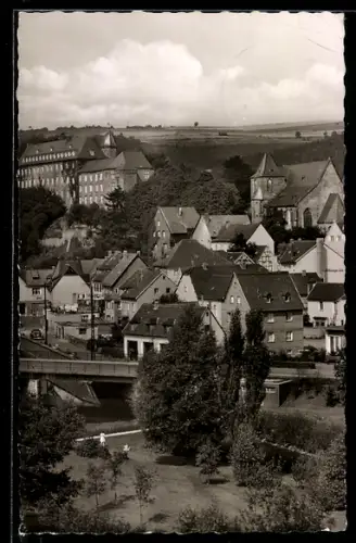 AK Schleiden /Eifel, Ortsansicht m. Schloss u. Kirche