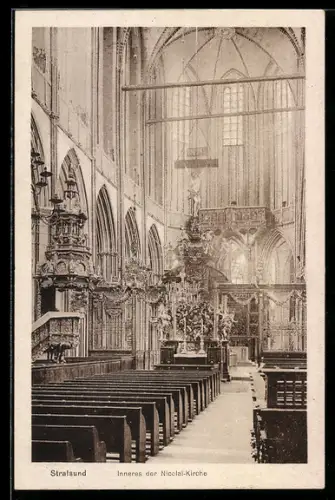AK Stralsund, Inneres der Nicolaikirche