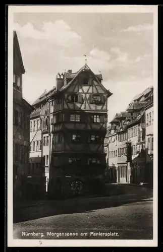 AK Nürnberg, Morgensonne am Paniersplatz