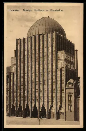 AK Hannover, Anzeiger Hochhaus mit Planetarium