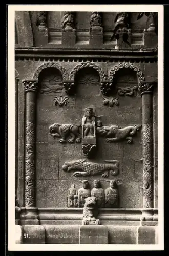 AK Regensburg, Jakobskirche, romanisches Relief