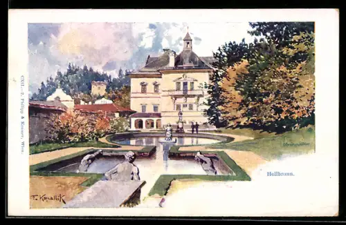Künstler-AK Franz Kopallik, Künstlerverlag Philipp Kramer: Salzburg, Hellbrunn