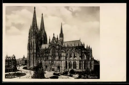 AK Köln a. Rh, Dom, Südseite aus der Vogelschau