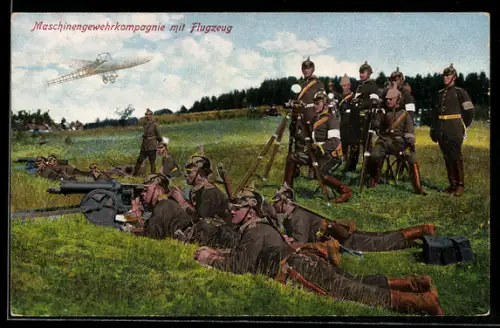 AK Maschinengewehrkompanie mit Flugzeug