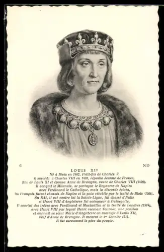 AK Louis XII. von Frankreich