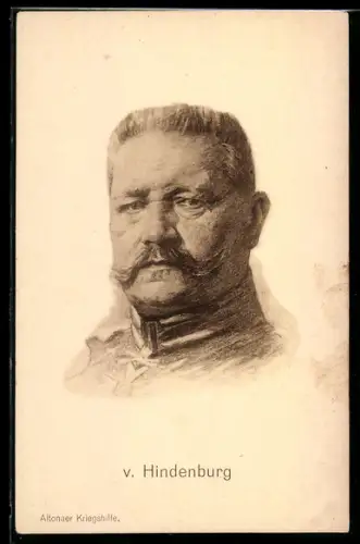 AK Portrait Generalfeldmarschall Paul von Hindenburg