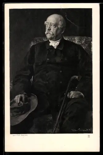 AK Fürst Otto von Bismarck mit Hut und Gehstock