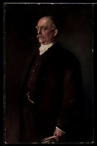 Künstler-AK sign. F. von Lenbach: Otto von Bismarck im Halbprofil