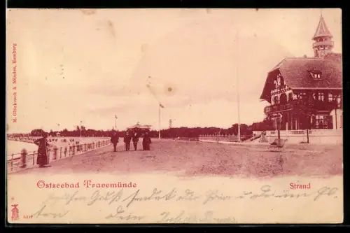 AK Travemünde, Strandpromenade mit Kurhaus