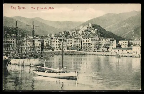 AK San Remo, Vue Prise du Môle