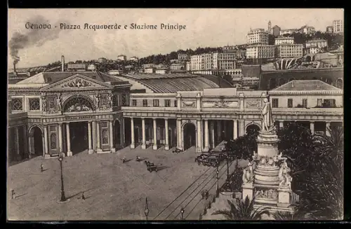 AK Genova, Piazza Acquaverde e Stazione Principe