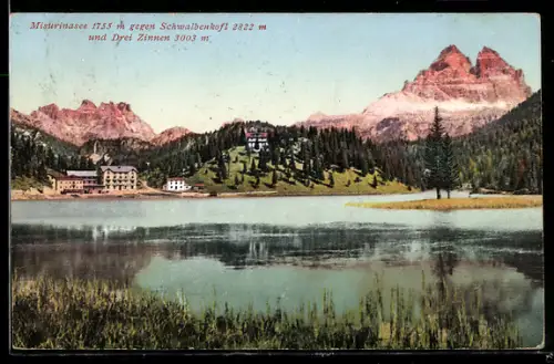 AK Misurina, Vista sul lago e Tre Cime di Lavaredo