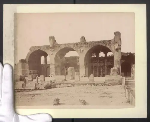 Fotografie unbekannter Fotograf, Ansicht Roma, Tempio dell Pace, Tempelruine, Grossformat 31 x 24cm