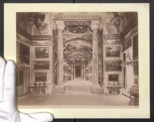 Fotografie unbekannter Fotograf, Ansicht Roma, Interno del Salone, Gall Colonna, Grossformat 31 x 24cm
