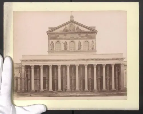 Fotografie unbekannter Fotograf, Ansicht Rom, Basilika Sant Paul, Grossformat 31 x 24cm