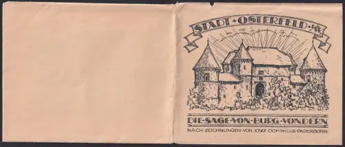 Notgeld - Umschlag Osterfeld i. W., Umschlag ohne Inhalt, Die Sage von Burg Vondern