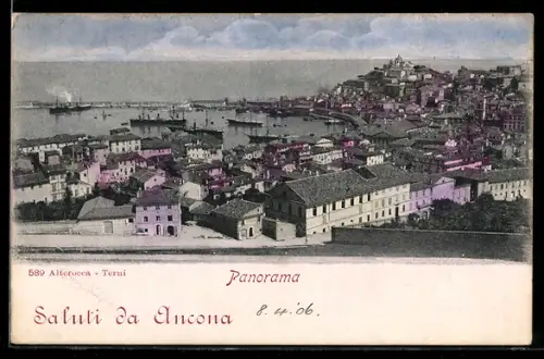 AK Ancona, Panorama del porto e della città