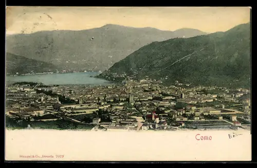 AK Como, Vista panoramica della città e del lago di Como