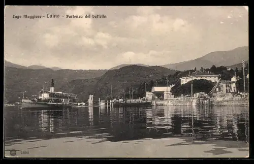 AK Luino /Lago Maggiore, Partenza del battello