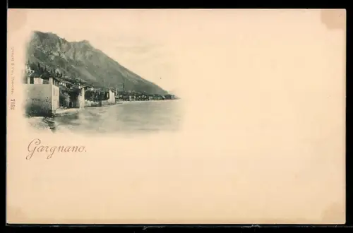 AK Gargnano, Vista panoramica sul lago e montagne