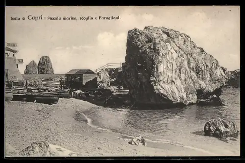 AK Isola di Capri, Piccola marina, scoglio e Faraglioni