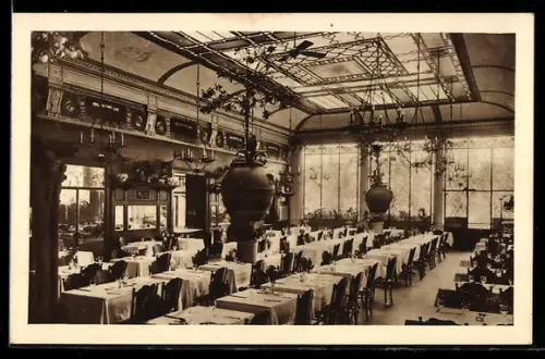 AK Venezia, Interno del Ristorante Pilsen con annesso Hotel Manin