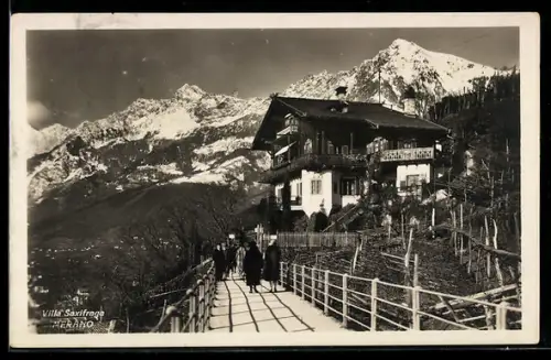 AK Merano, Passeggiata Tappeiner, Villa Saxifraga
