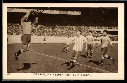 AK Olympische Spelen 1928: De Uruguay Keeper Redt Schitterend, Fussball