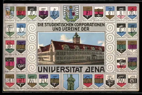AK Jena, Studentische Corporationen und Vereine der Universität, Corps Thuringia Jena, Saxonia Jena, Guestphalia Jena