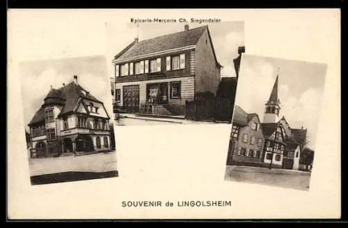 AK Lingolsheim, Epicerie-Mercerie Ch. Siegendaler