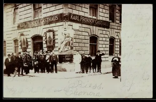 AK Wien, Gasthaus Karl Proksch, Adamberggasse 12