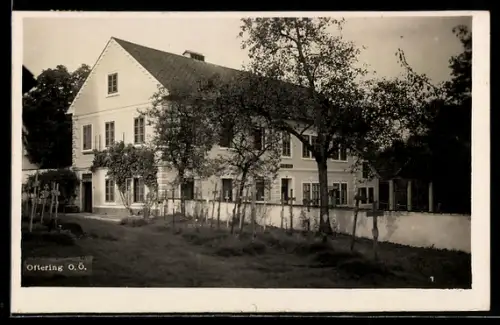 AK Oftering /O.Ö., Pfarrhaus mit Friedhof
