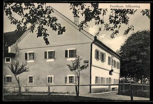 AK Allhaming, Forsthaus in der Aussenansicht