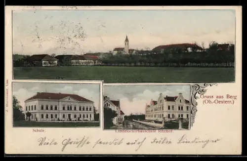 AK Ansfelden, Ritzlhof, Landesackerbauschule, Schule, Panorama